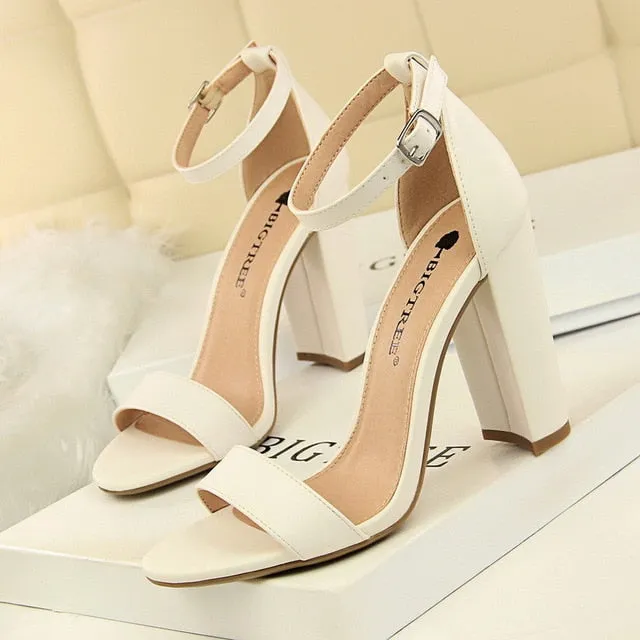 2021 Sexy High Heels New Women Pumps Comfort Women Shoes Block Heels Ladies Shoes Buckle Women Heels Female Shoes Women Sandals