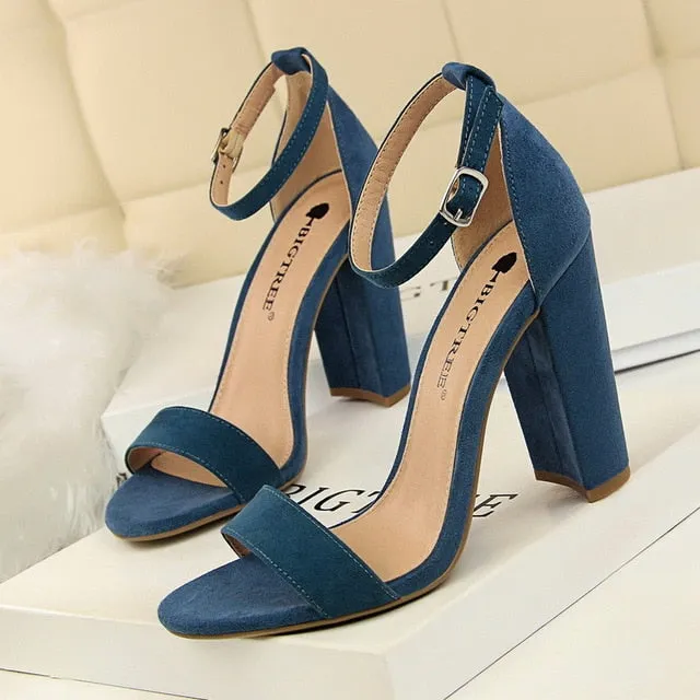 2021 Sexy High Heels New Women Pumps Comfort Women Shoes Block Heels Ladies Shoes Buckle Women Heels Female Shoes Women Sandals
