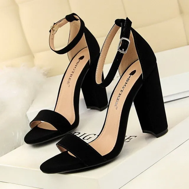 2021 Sexy High Heels New Women Pumps Comfort Women Shoes Block Heels Ladies Shoes Buckle Women Heels Female Shoes Women Sandals