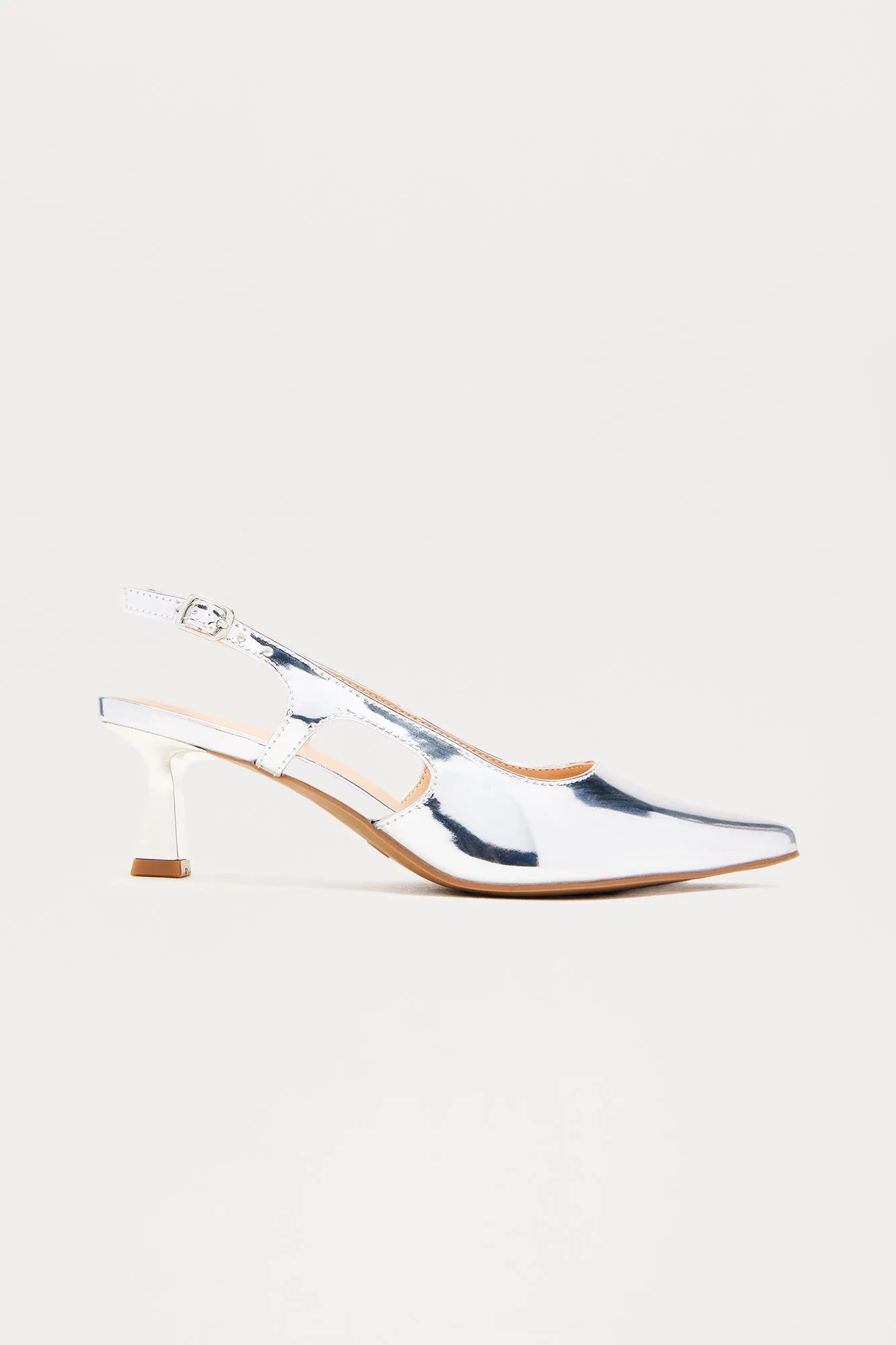 Alena Slingback Pumps - Silver