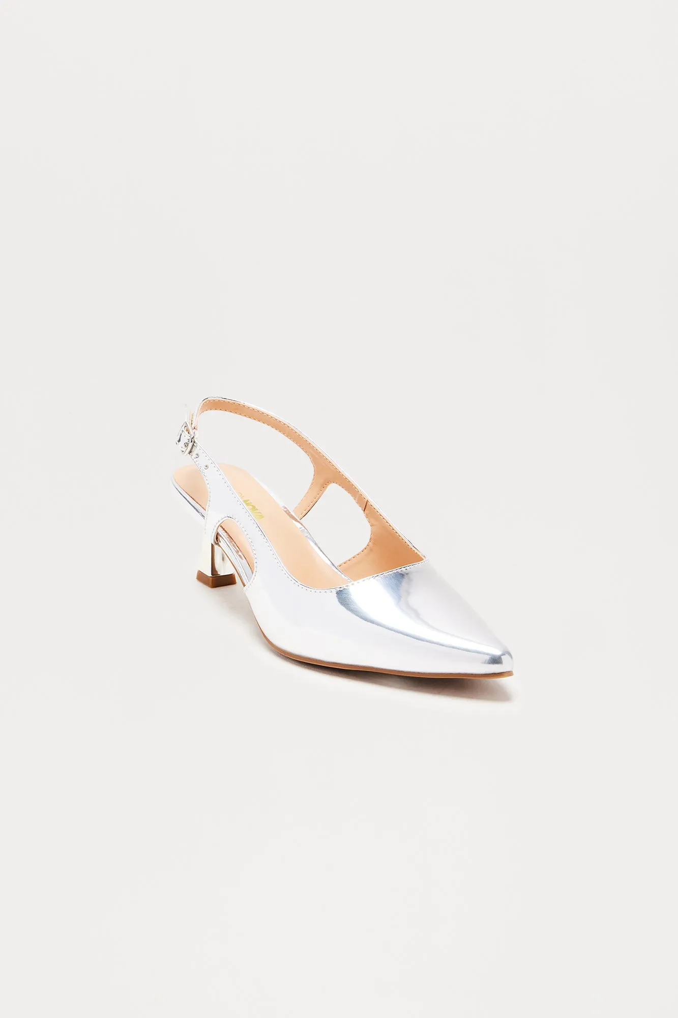 Alena Slingback Pumps - Silver