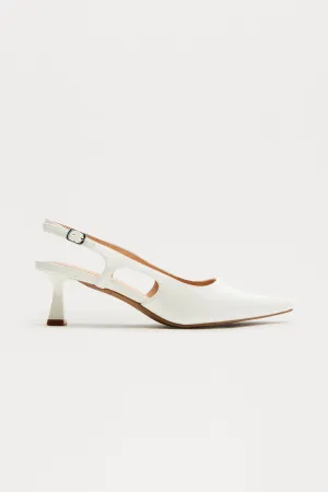 Alena Slingback Pumps - White