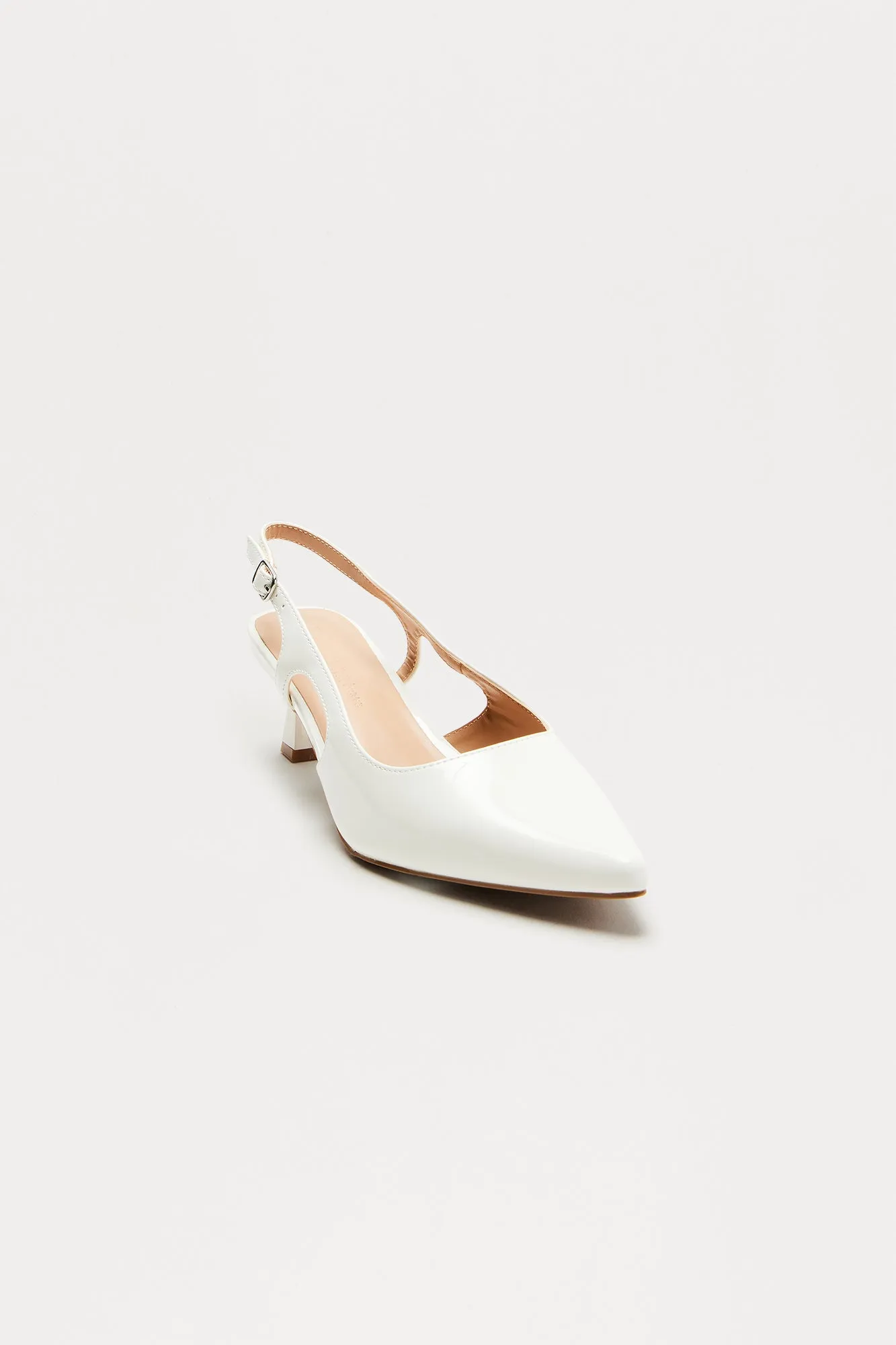 Alena Slingback Pumps - White