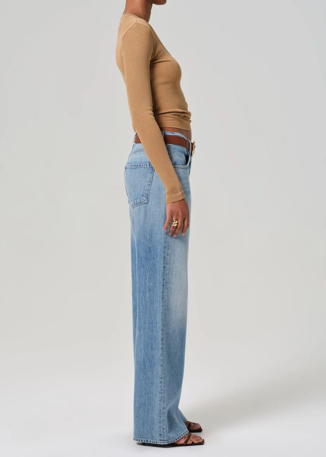 Annina High Rise Wide Leg 30" in Meuse