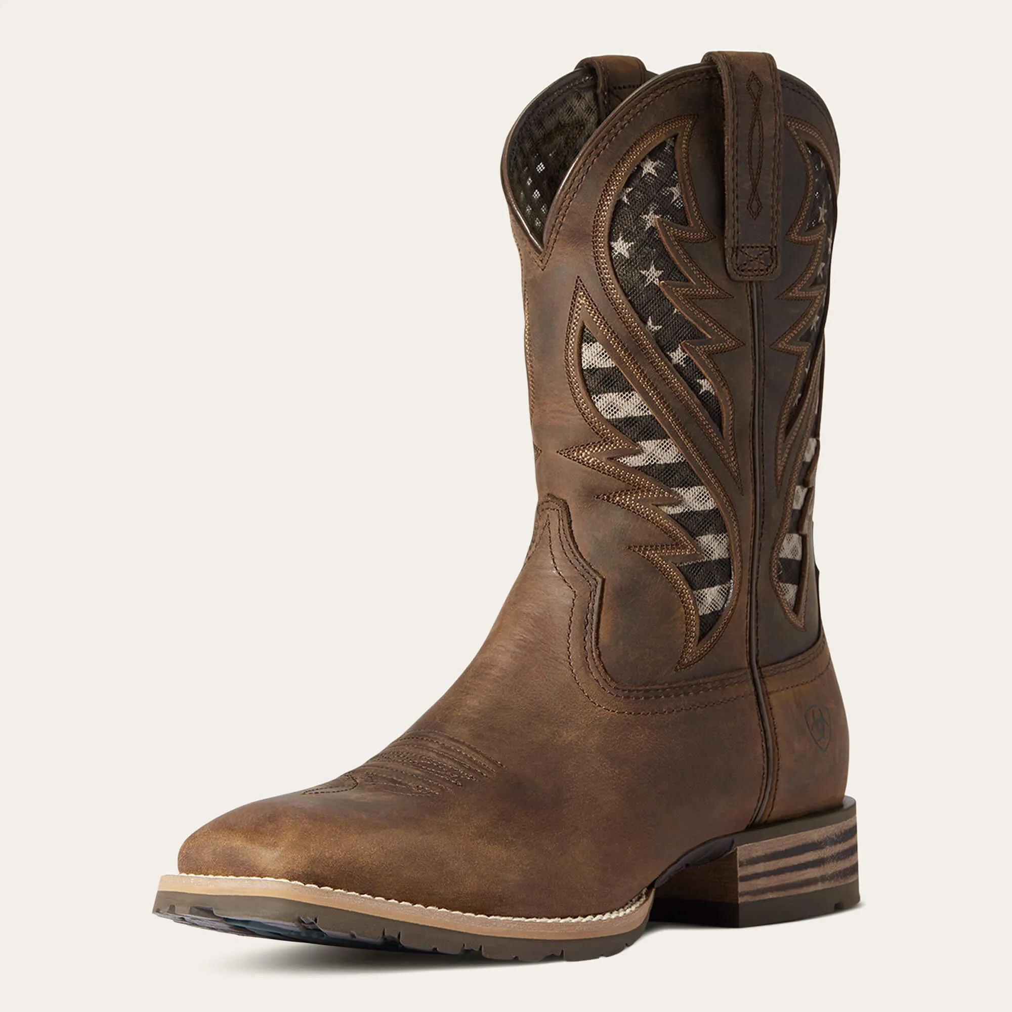 Ariat Men's 11" Hybrid VentTEK Western Boot - Distressed Brown 10038340