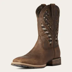 Ariat Men's 11" Hybrid VentTEK Western Boot - Distressed Brown 10038340
