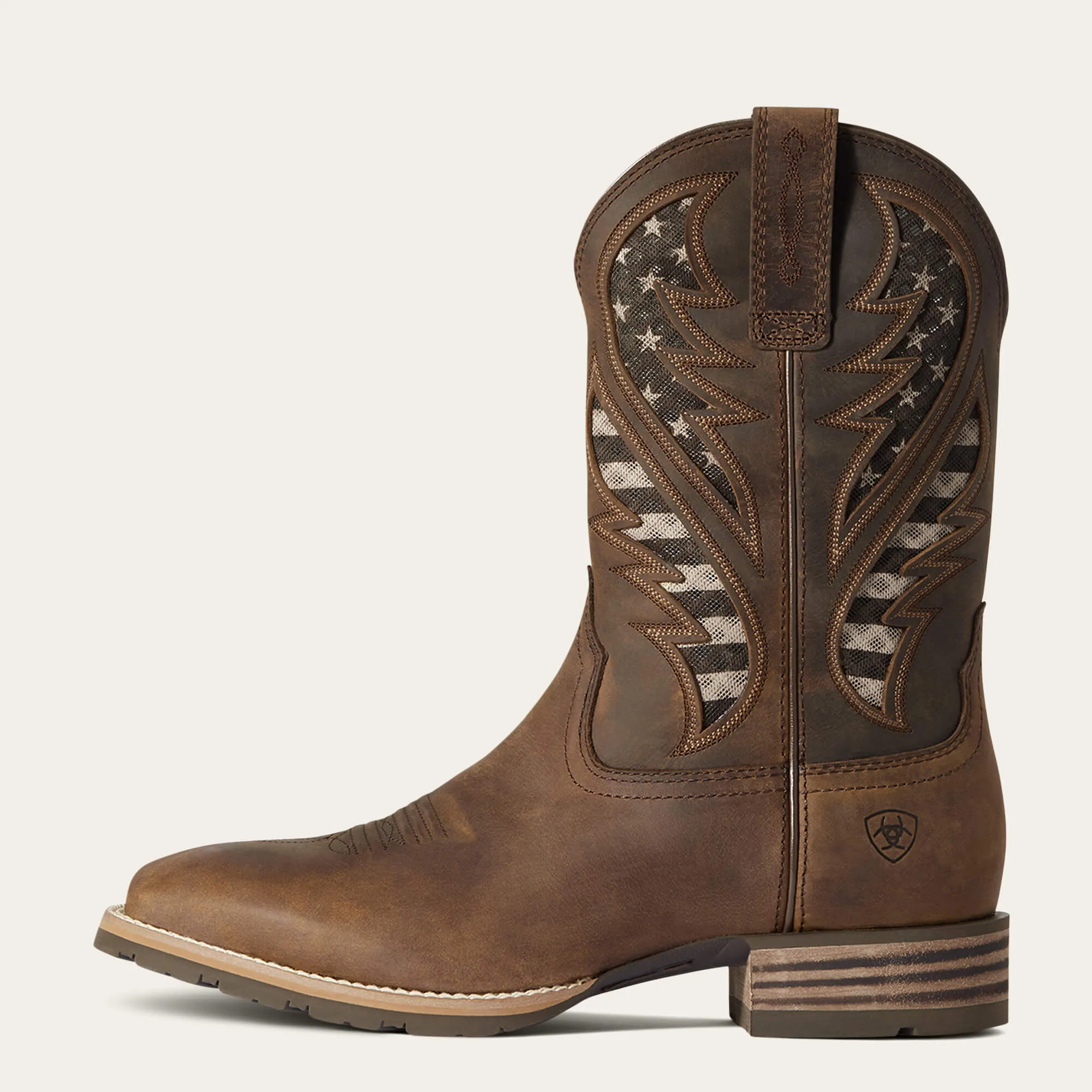 Ariat Men's 11" Hybrid VentTEK Western Boot - Distressed Brown 10038340