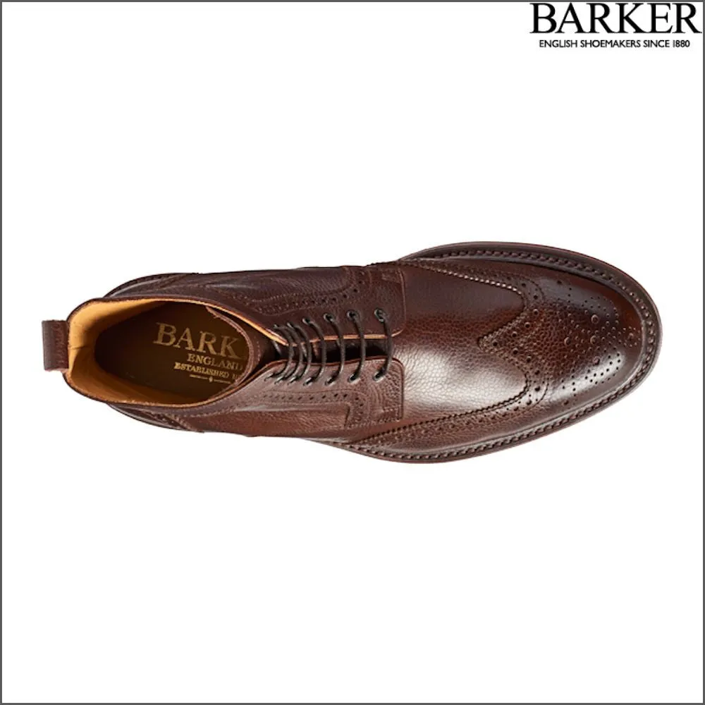 Barker Calder Dark Brown Grain Chukka Boot@