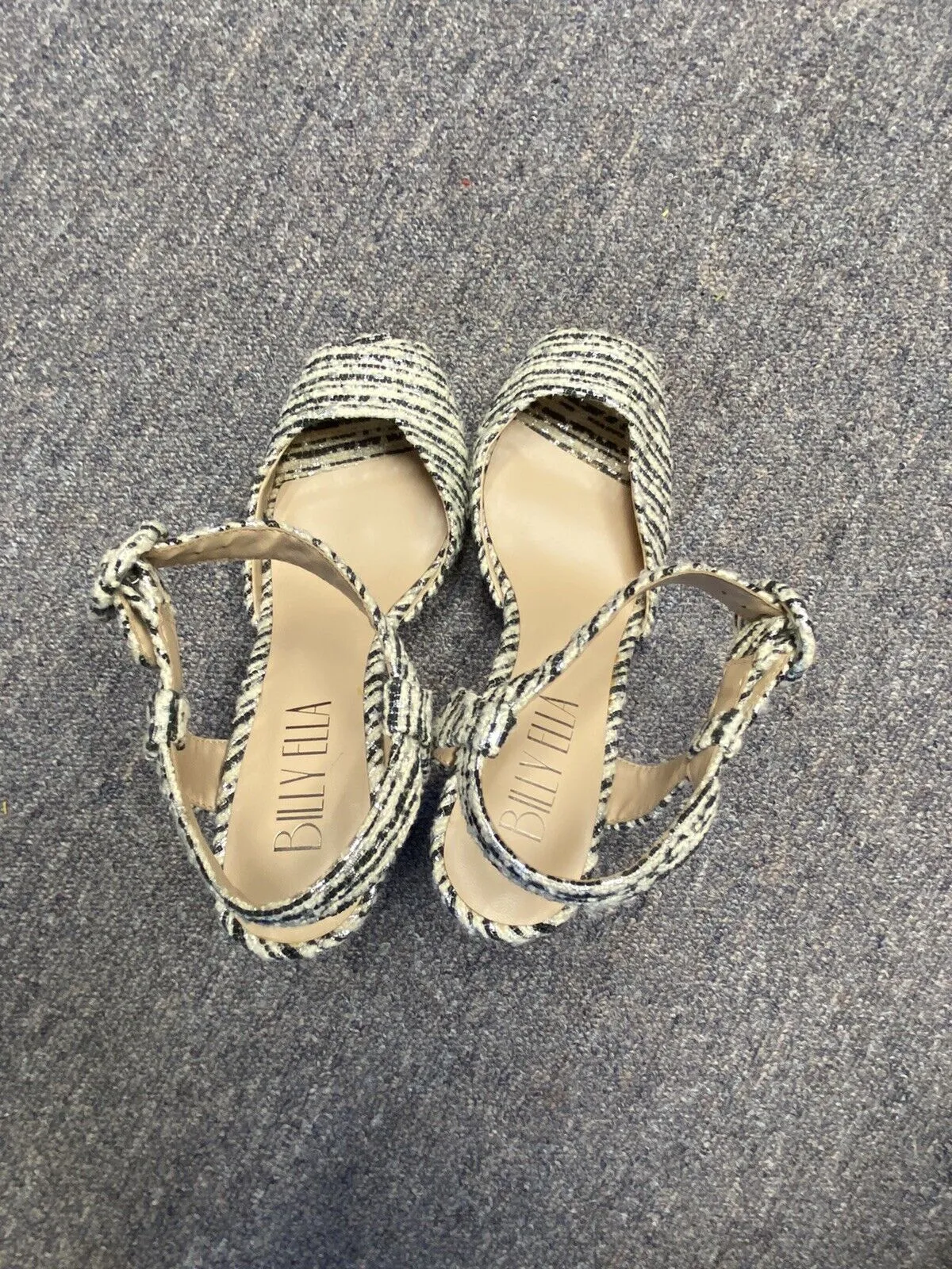 Billy Ella Metallic Boucle Heels Size 8 -Anthologies