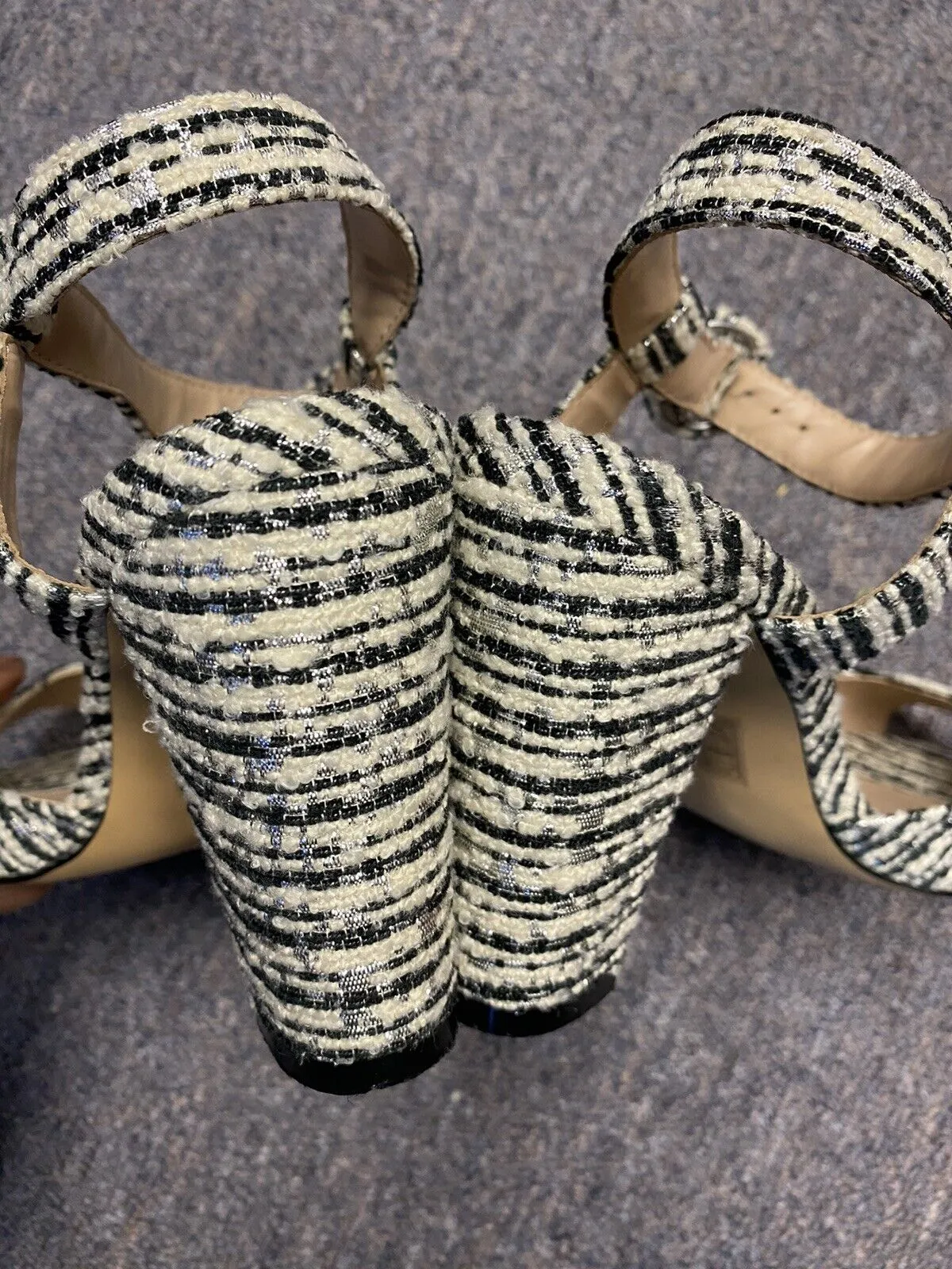 Billy Ella Metallic Boucle Heels Size 8 -Anthologies