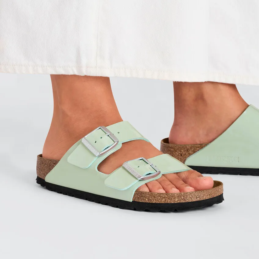 Birkenstock Birko-Flor Patent Surf Green