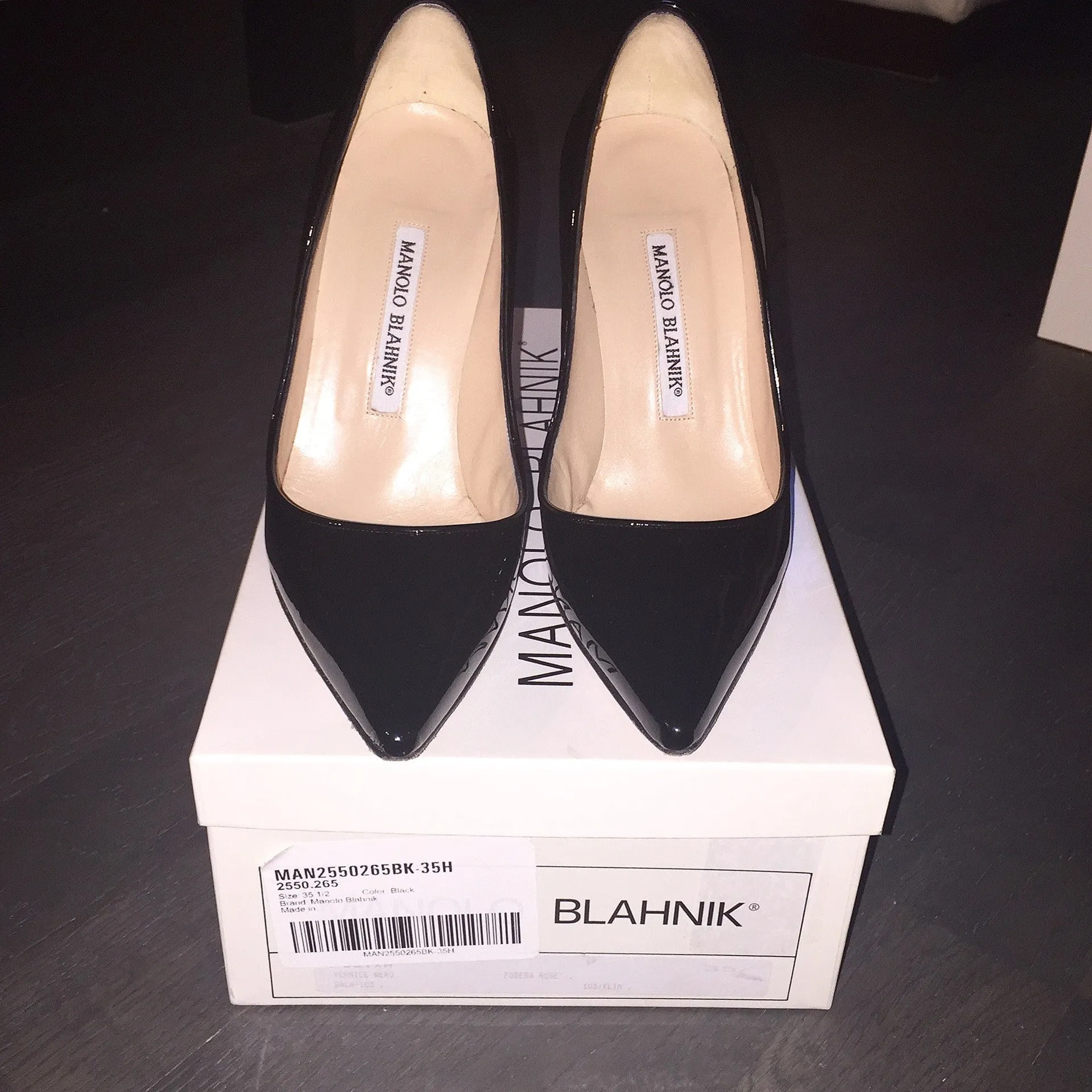 Black Patent Manolo Blahnik Pumps