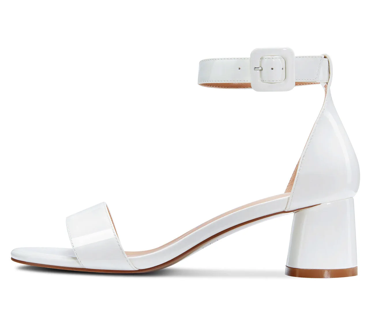 CASTAMERE Womens Chunky Block Heel Sandals Ankle Strap Open Toe Buckle 5CM Heels Sandal