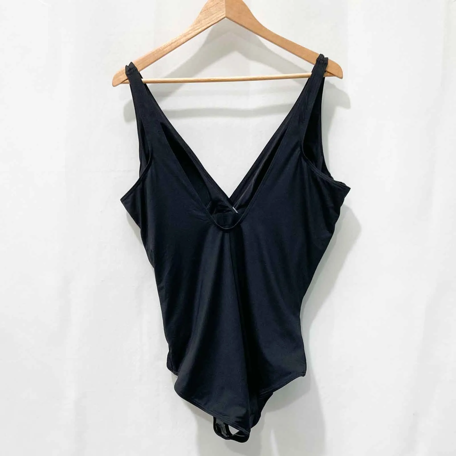 City Chic Black Ruffle One-Piece Swimsuit UK20