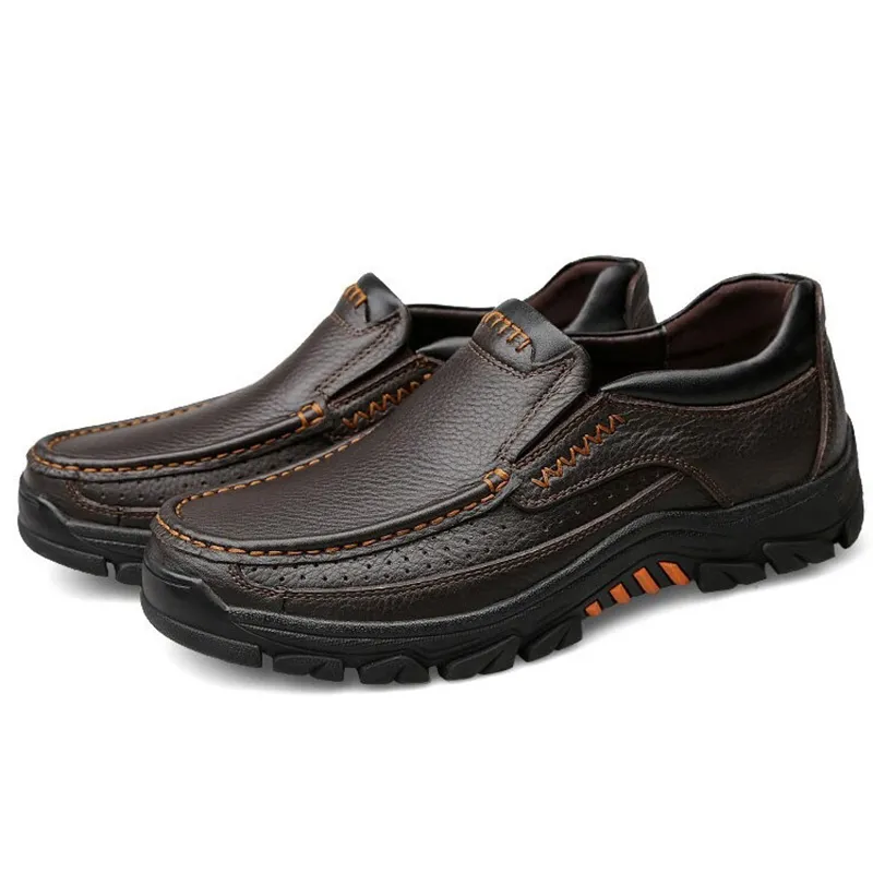 Classic Men's Genuine Leather Loafers / Casual Male Shoes / Alternative style footwear