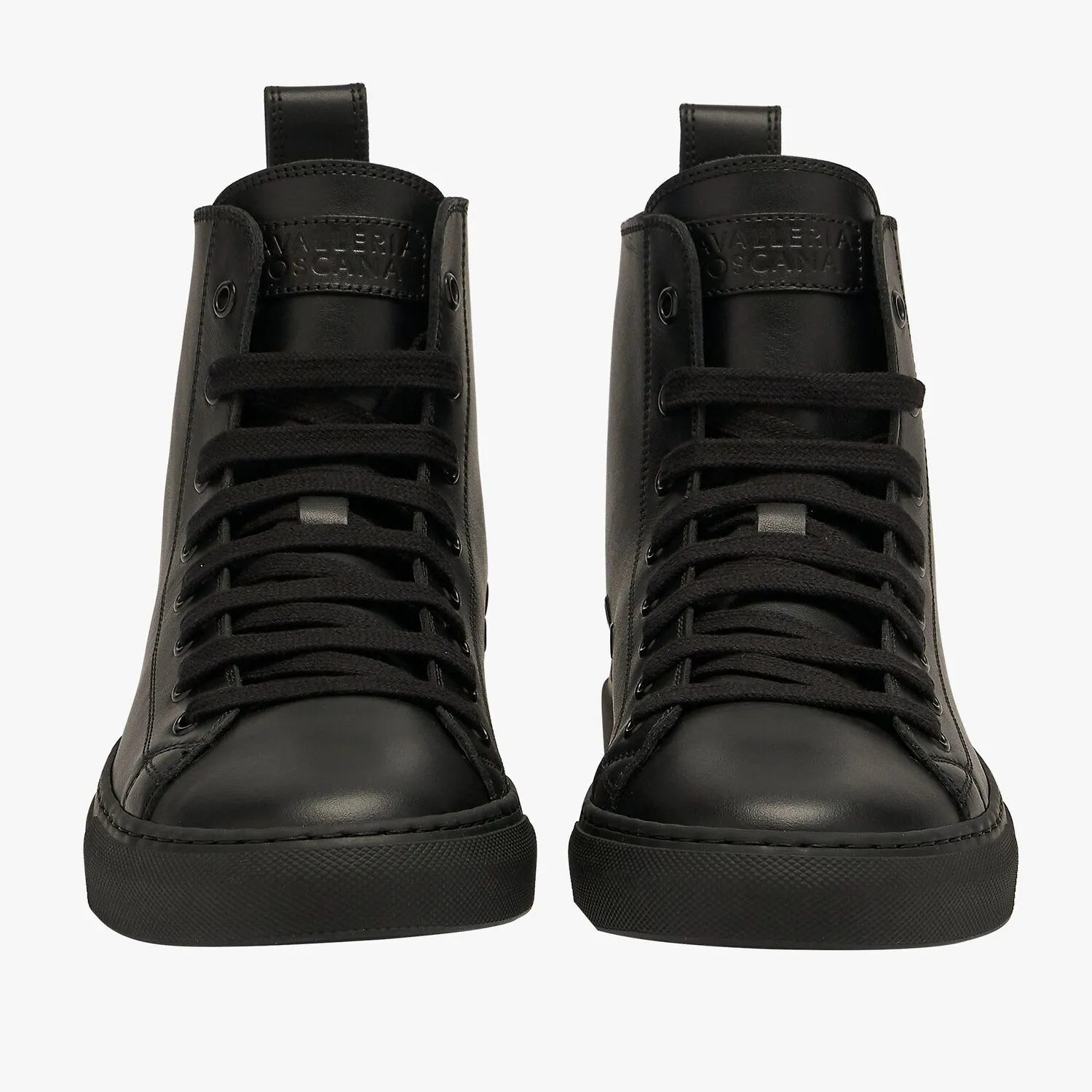 CT Leather High Top Sneakers - Black