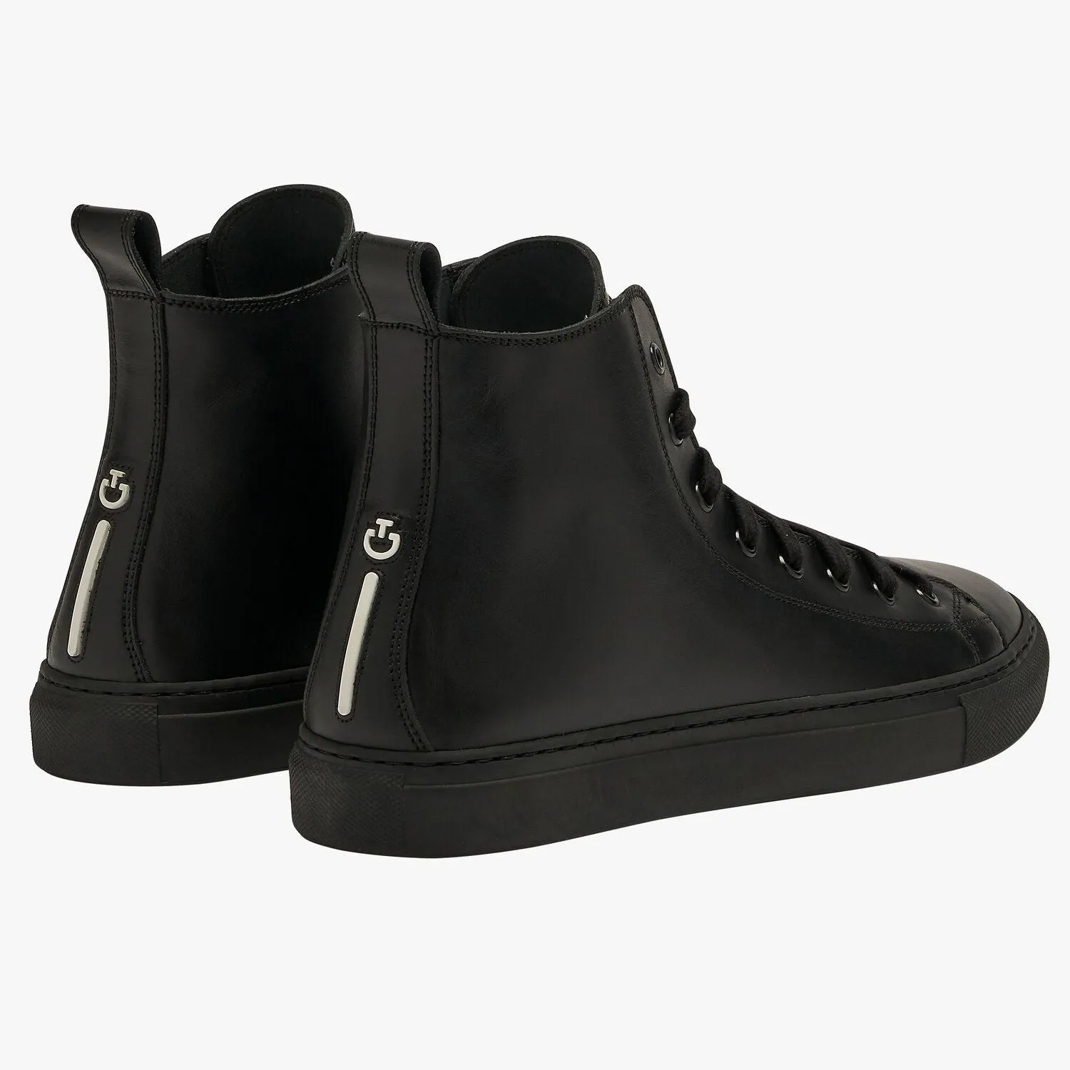 CT Leather High Top Sneakers - Black