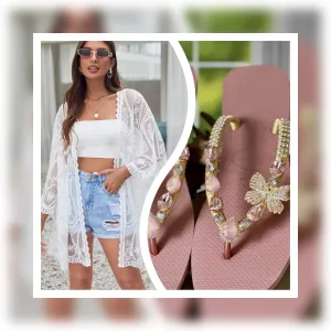 Custom Design Butterfly Square Sandals