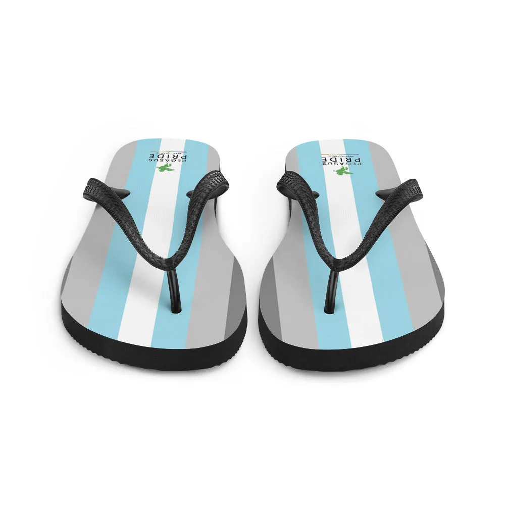 Demiboy Pride Flag Flip Flops