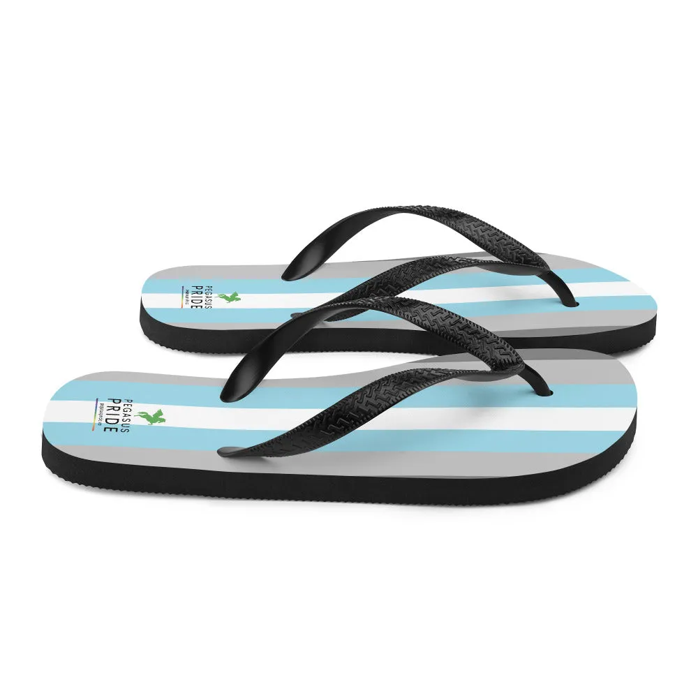 Demiboy Pride Flag Flip Flops