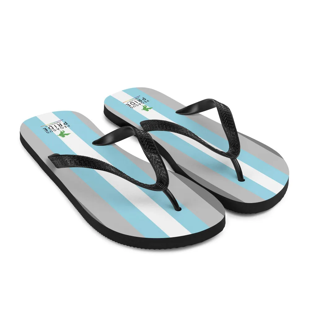Demiboy Pride Flag Flip Flops