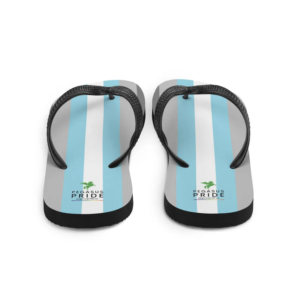 Demiboy Pride Flag Flip Flops