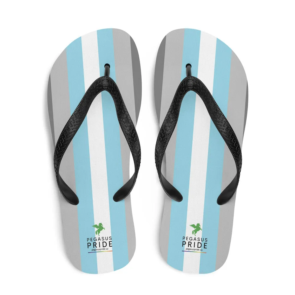 Demiboy Pride Flag Flip Flops