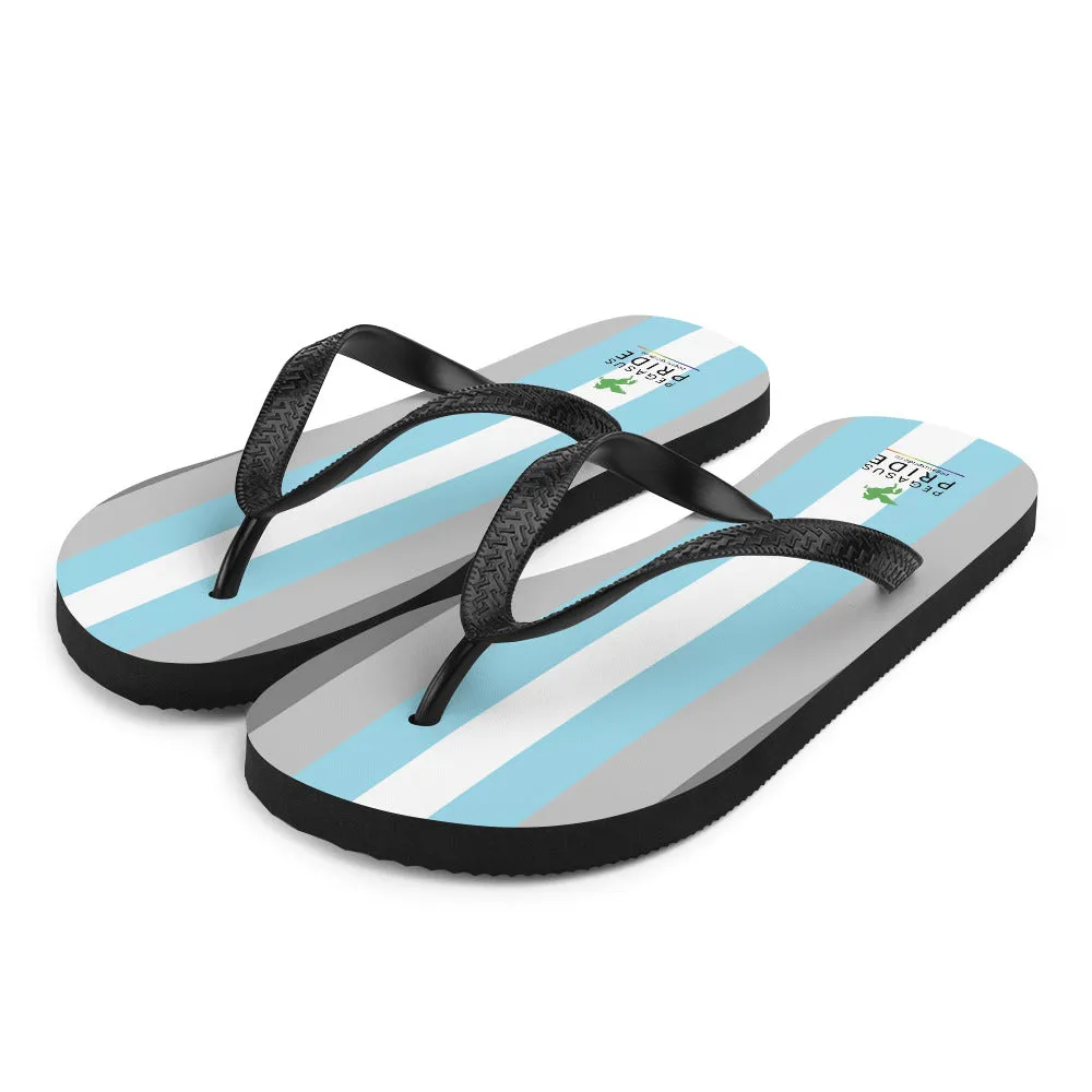 Demiboy Pride Flag Flip Flops
