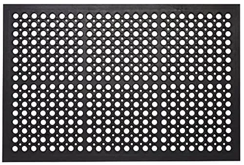 Envelor Anti Fatigue Rubber Floor Mat Restaurant Kitchen Drainage Mat Door Mats Durable Non-Slip Bar Mat Utility Mat Indoor Outdoor Wet Area 24" x 36"