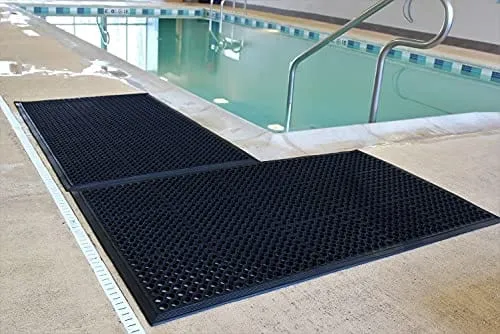 Envelor Anti Fatigue Rubber Floor Mat Restaurant Kitchen Drainage Mat Door Mats Durable Non-Slip Bar Mat Utility Mat Indoor Outdoor Wet Area 24" x 36"