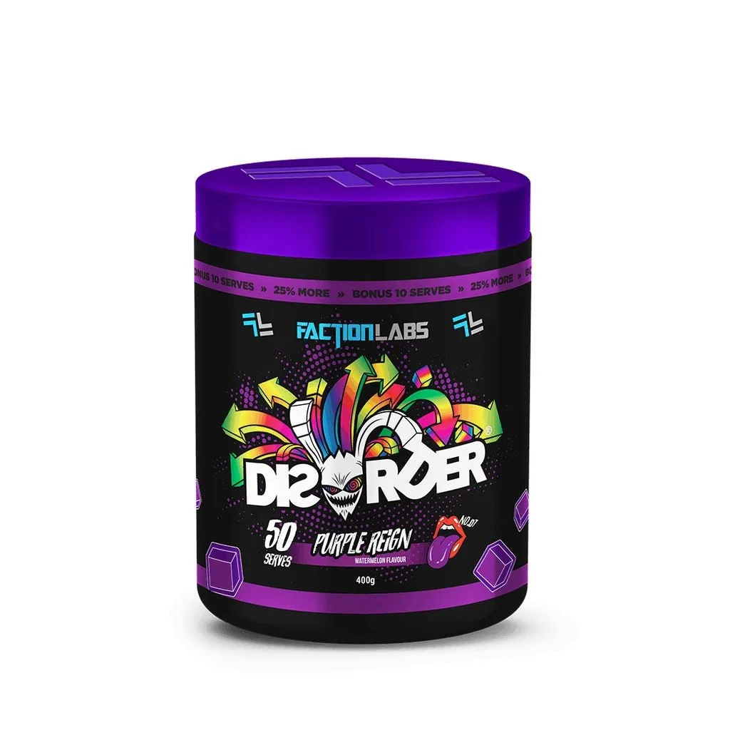 Faction Labs Disorder High Stim Pre-Workout | 25 Serves