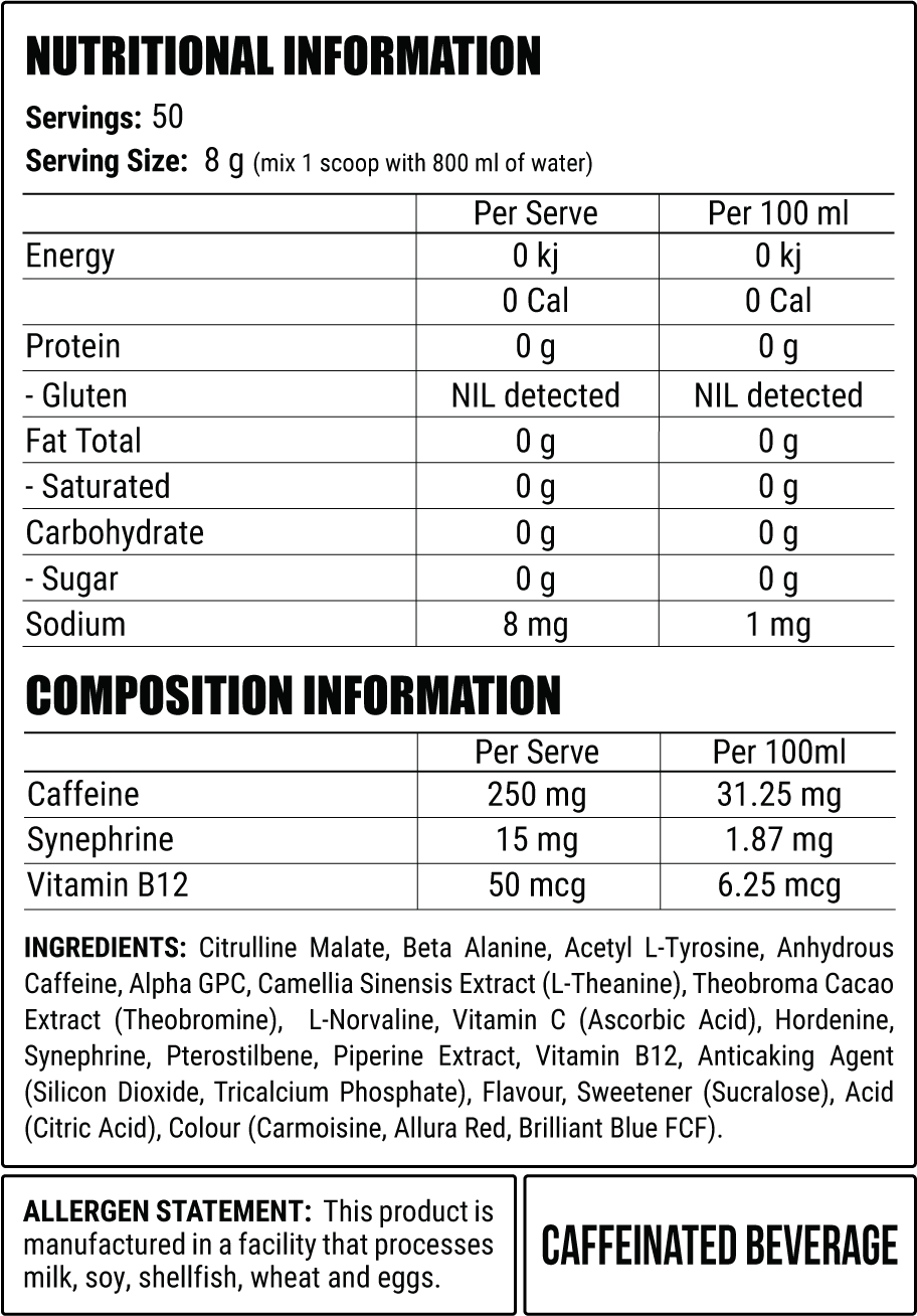 Faction Labs Disorder High Stim Pre-Workout | 25 Serves