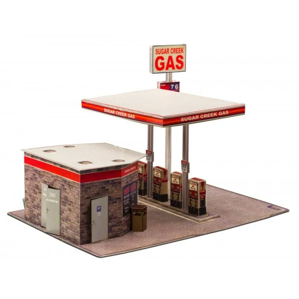 Gas Station | Photo Real Model Kit | BK 3208 | Innovative Hobby Supply