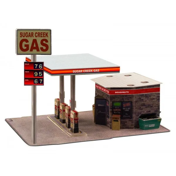 Gas Station | Photo Real Model Kit | BK 3208 | Innovative Hobby Supply