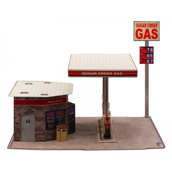 Gas Station | Photo Real Model Kit | BK 3208 | Innovative Hobby Supply