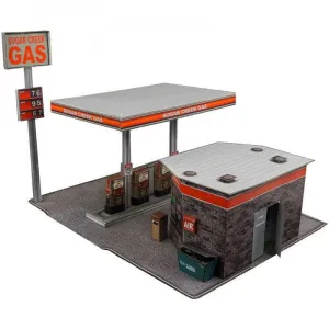 Gas Station | Photo Real Model Kit | BK 3208 | Innovative Hobby Supply