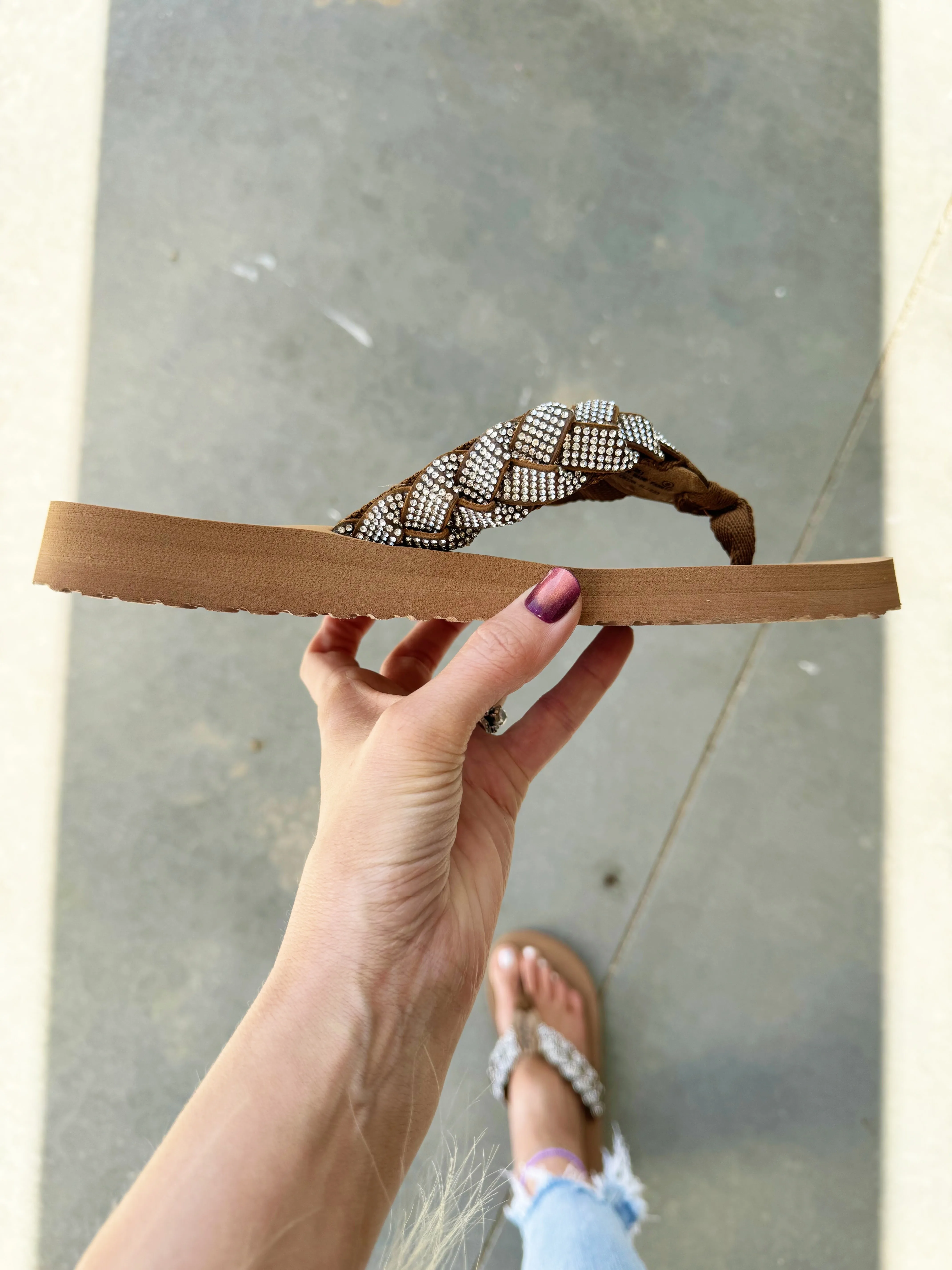 Gypsy Jazz Glimmer Sandals in Tan