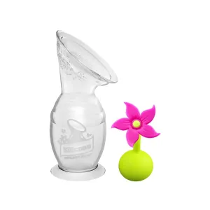 Haakaa Silicone Breast Pump with Suction Base and Flower Stopper