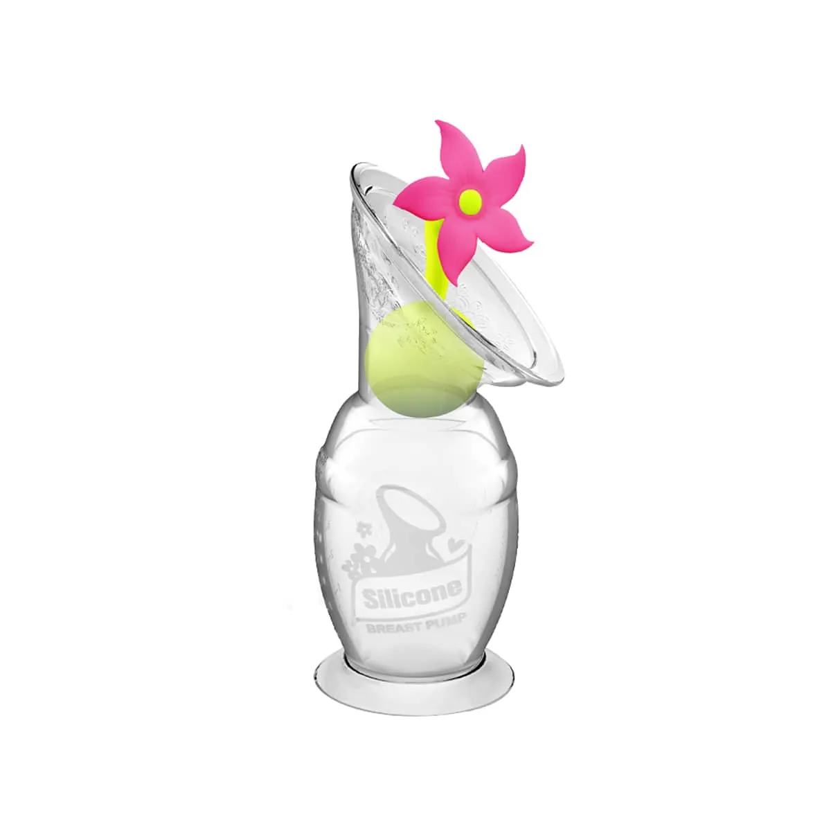 Haakaa Silicone Breast Pump with Suction Base and Flower Stopper