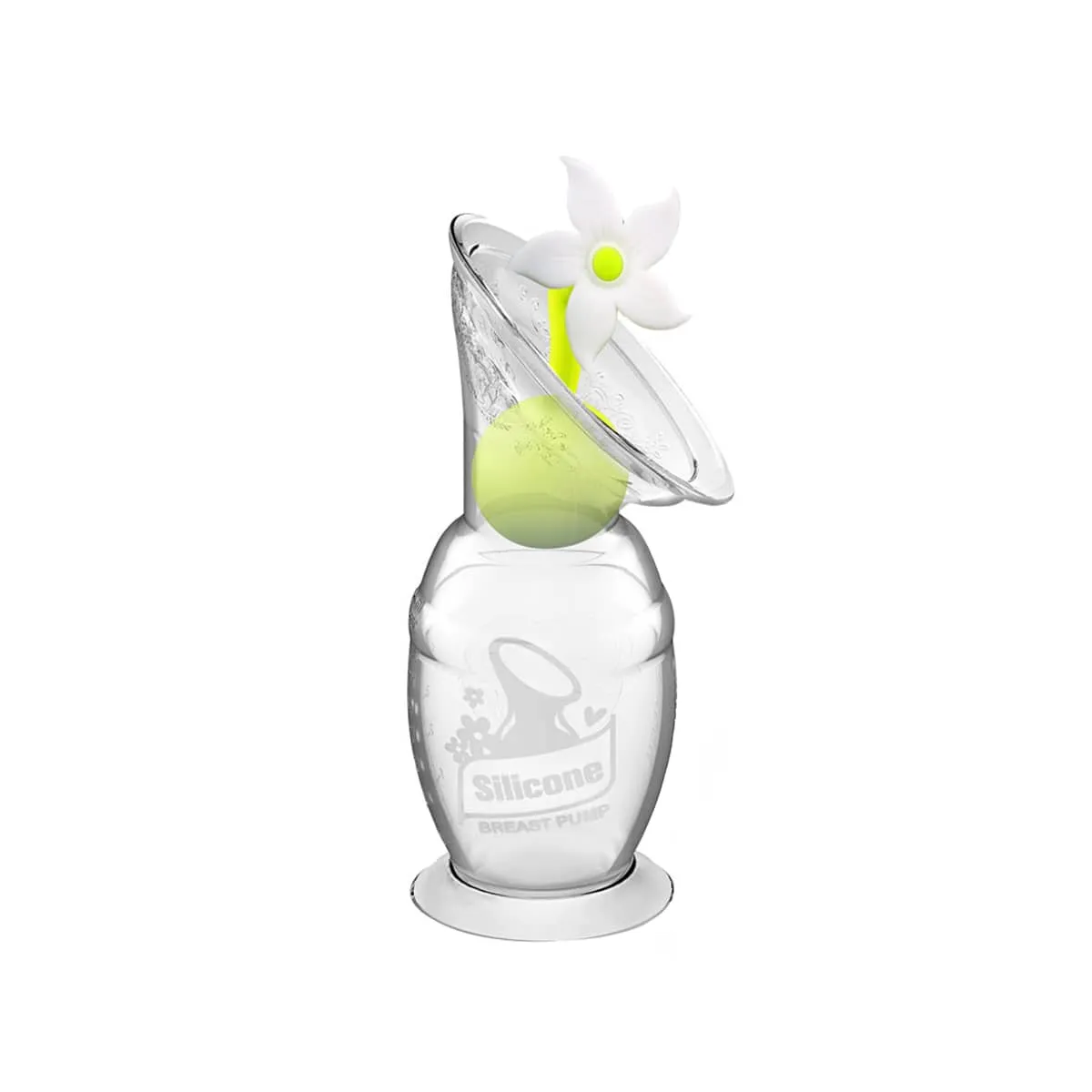 Haakaa Silicone Breast Pump with Suction Base and Flower Stopper