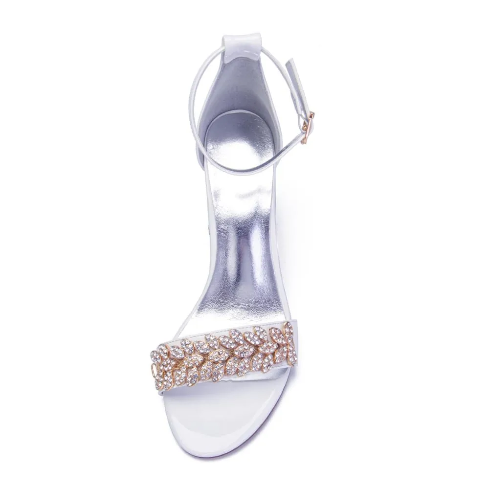 High-heeled wedding heels thin straps elegant wedding party women's shoes