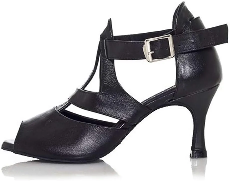 HIPPOSEUS Women's Latin Dance Shoes Ballroom Party Salsa Dance Practice Performance Shoes High Heel,Model 6174