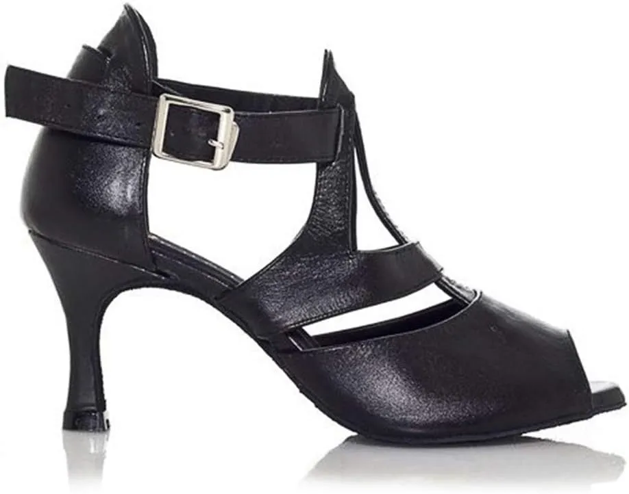 HIPPOSEUS Women's Latin Dance Shoes Ballroom Party Salsa Dance Practice Performance Shoes High Heel,Model 6174