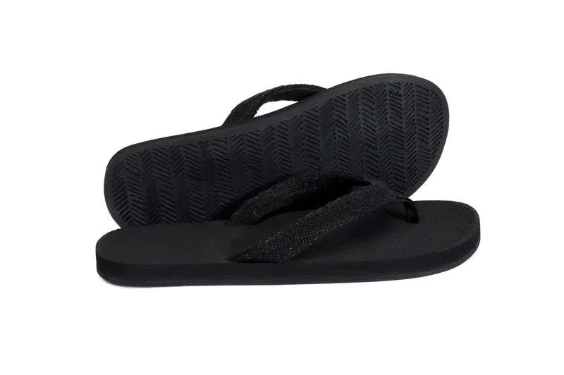Indosole Recycled Fabric by Pable Flip Flops Men Black/Ketapang