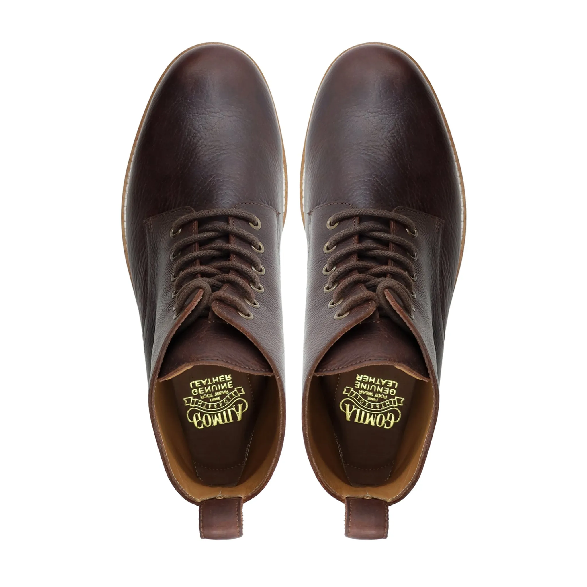Ironb - Men's Dark Brown Pebble Grain Leather Boot