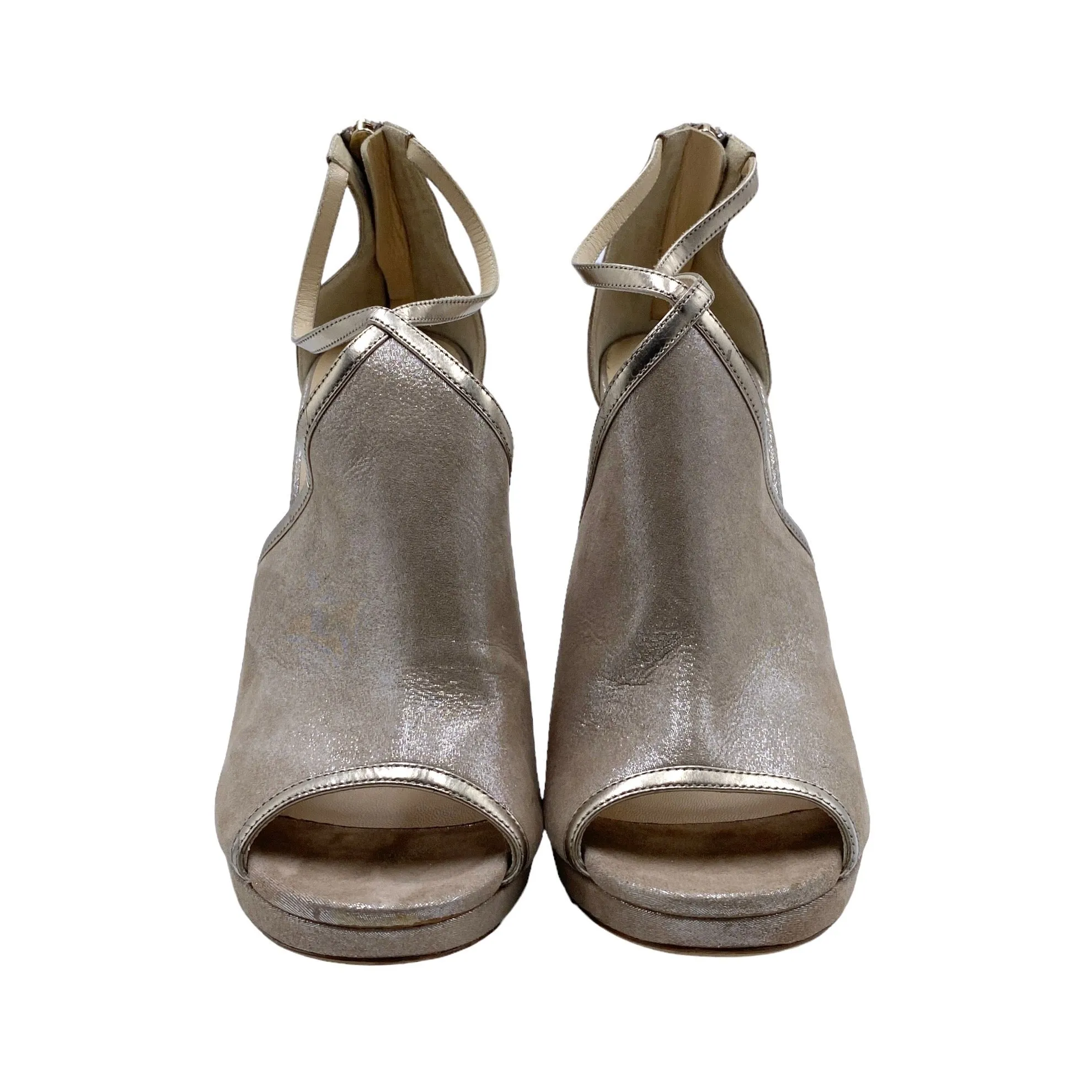 JIMMY CHOO PEEP TOE HEELS EU 39.5/ UK 6.5