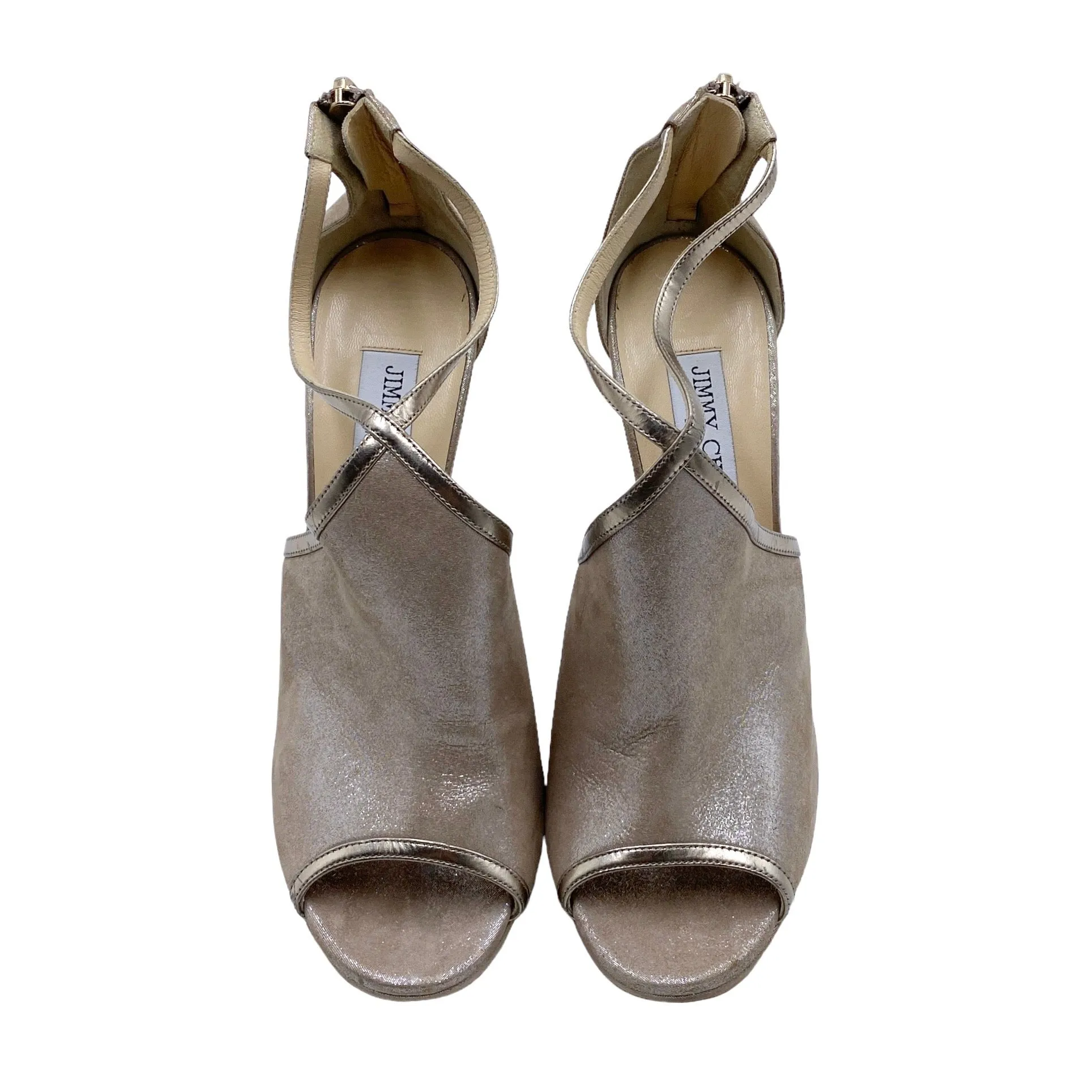 JIMMY CHOO PEEP TOE HEELS EU 39.5/ UK 6.5