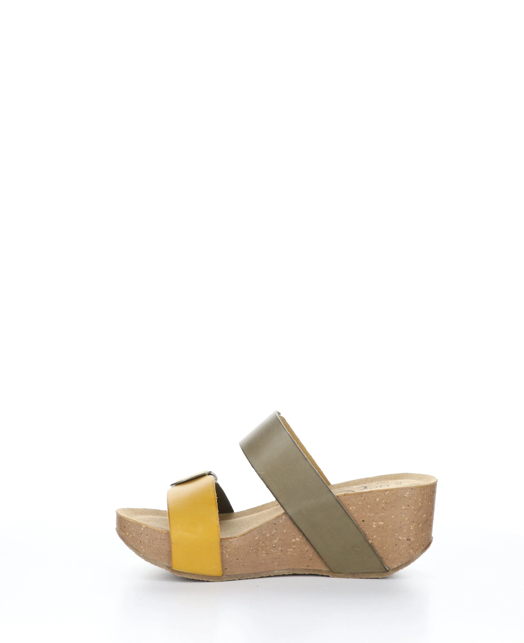 LAWT FANGO TAUPE/YELLOW Wedge Sandals