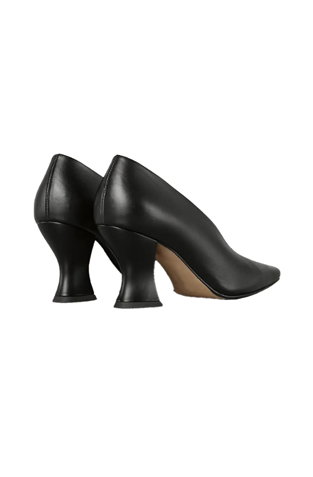Leather almond pumps