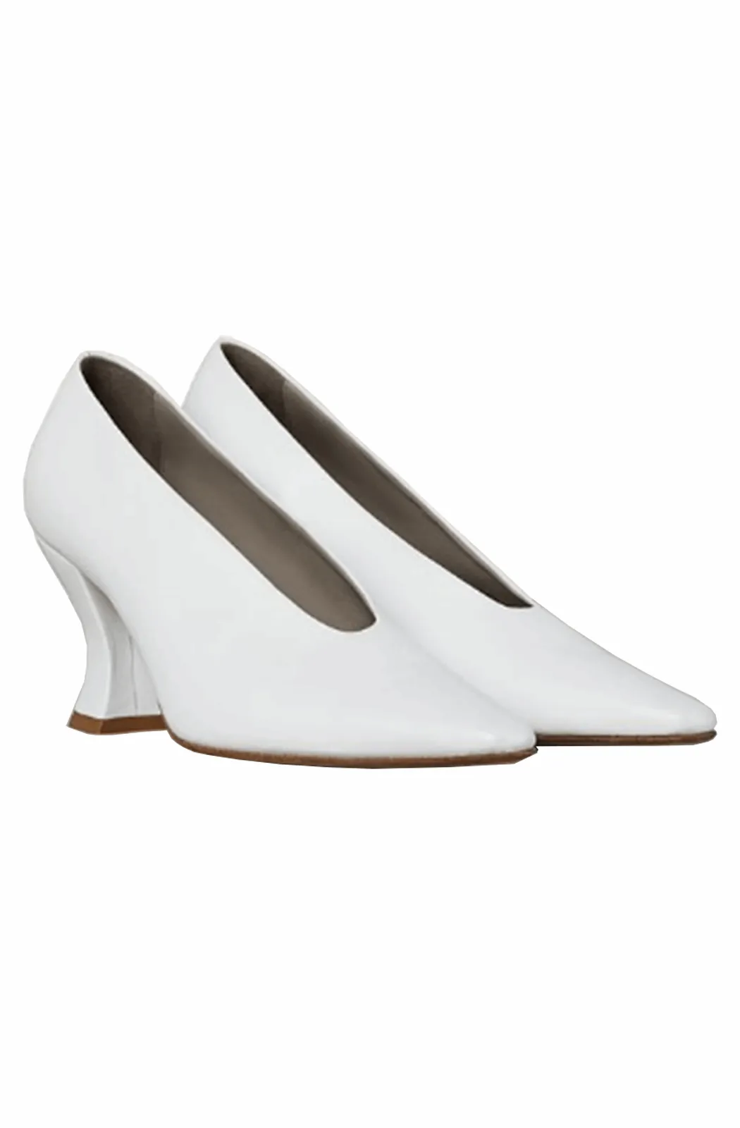 Leather almond pumps